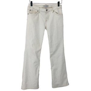Cabi White  Embroidered Pocket Boot Cut Jeans (4)